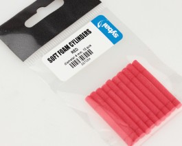 Soft Foam Cylinders, Red, 4 mm